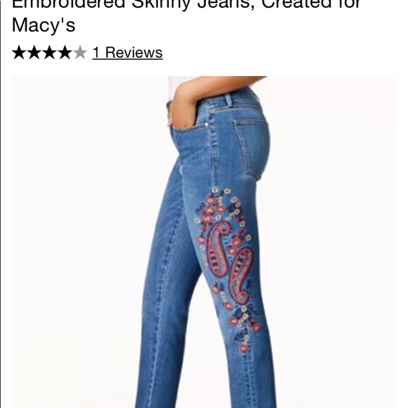 tommy hilfiger embroidered jeans